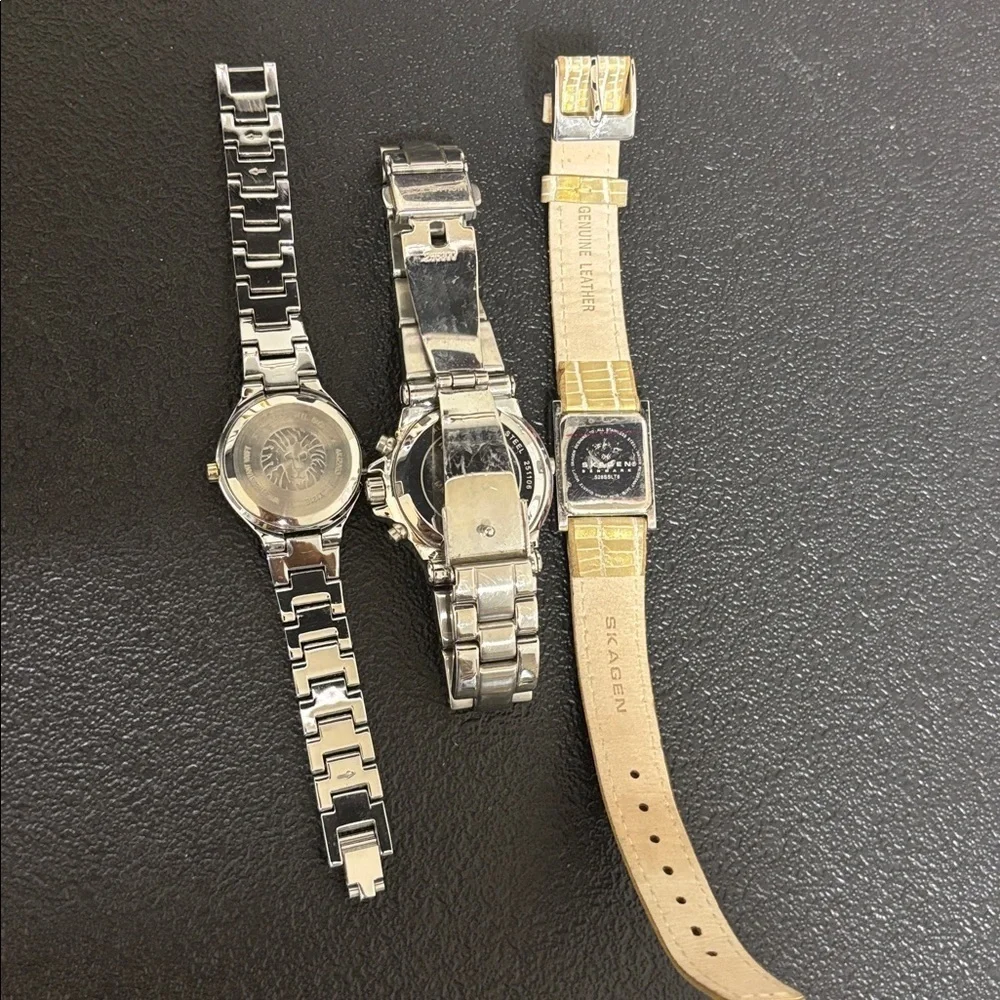 Skagen Michael Kors Anne Klein Bundle Lot 3 Watches Need Battery Stainless Link​